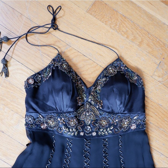 Sue Wong Dresses & Skirts - Vintage glass beaded silk dress